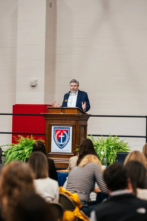 Brian Polk gives preliminary speech.